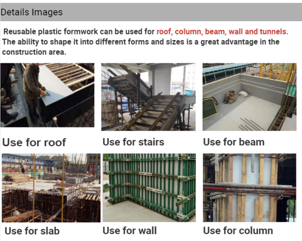 concrete plastic slabs forms boards